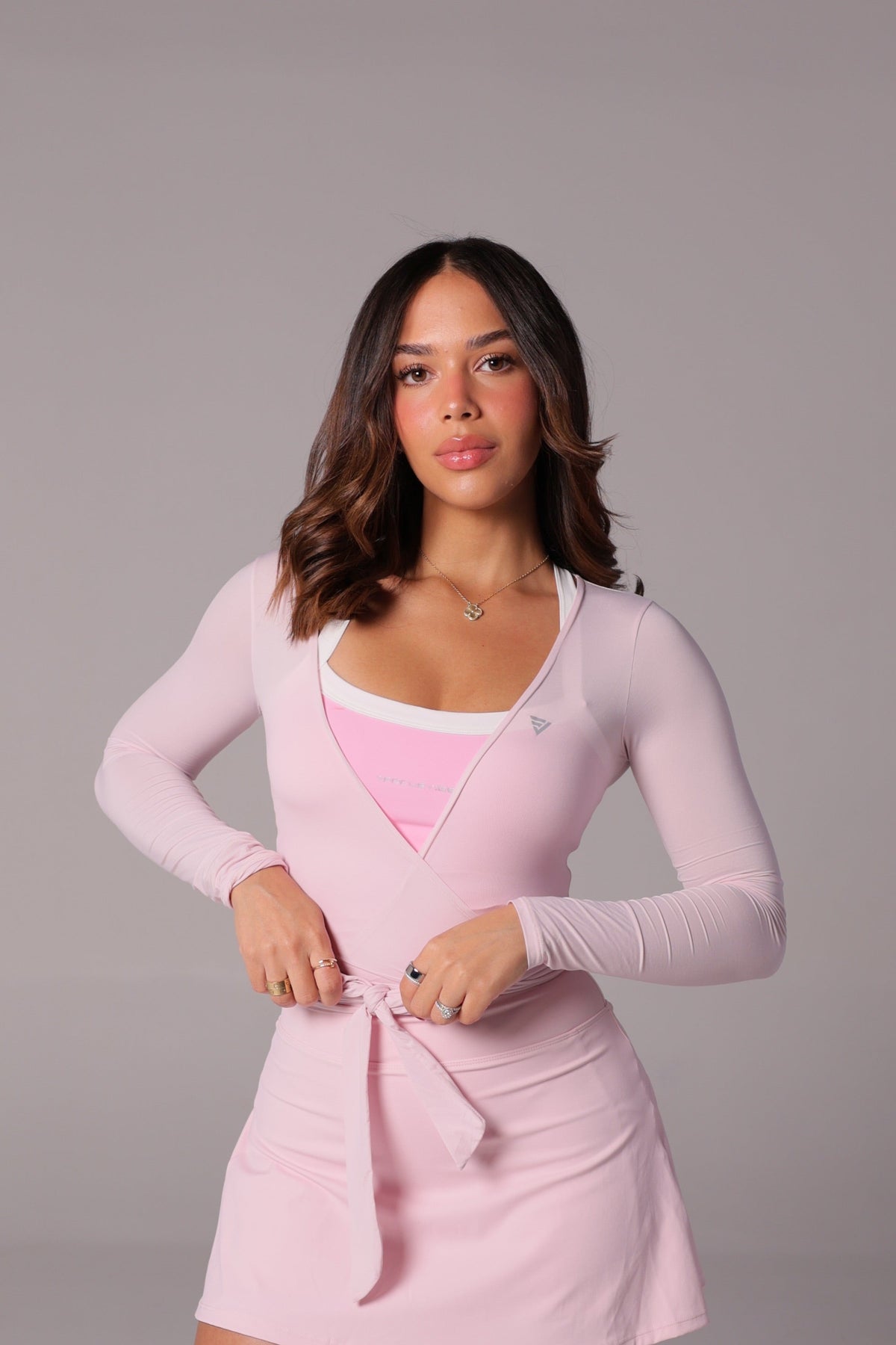 Pink wrap top
