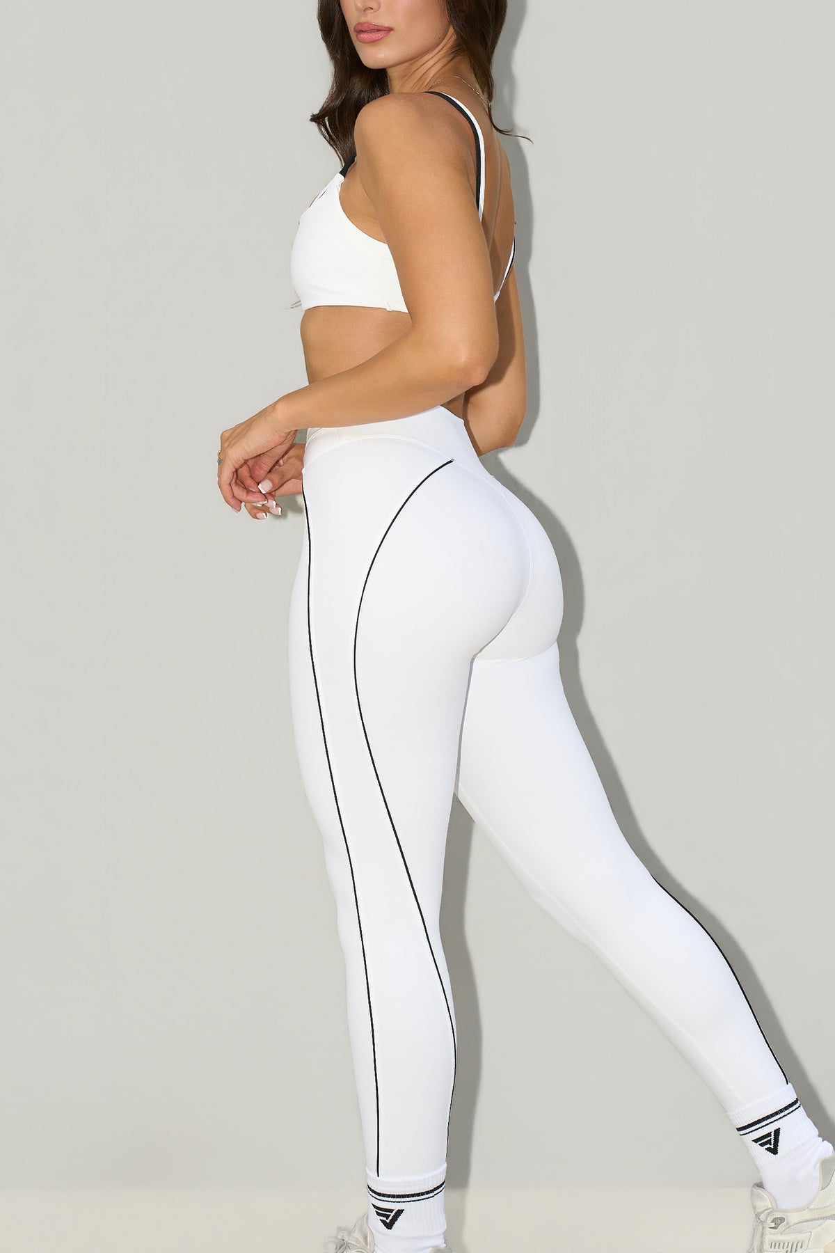 Defined Set – White, Women's Two-Piece Activewear Set