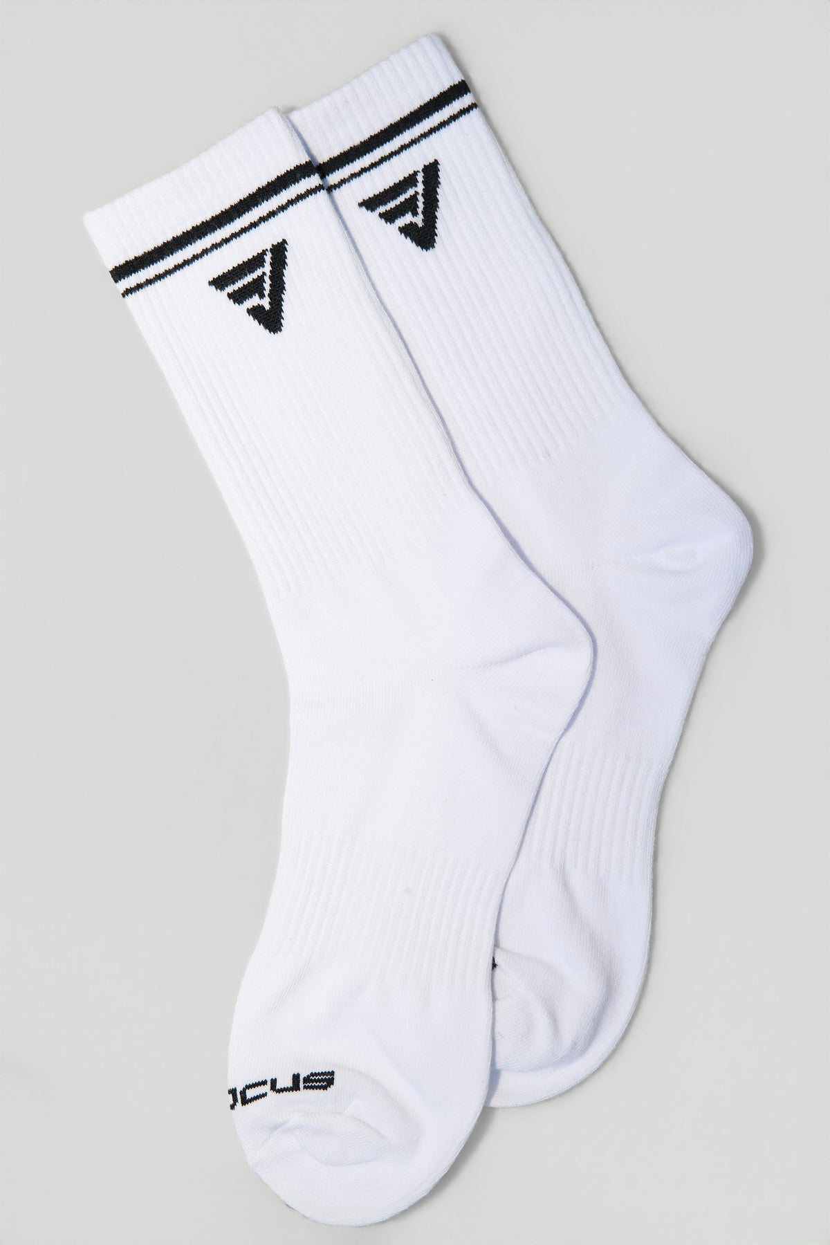Focus Crew Socks – White, Women's Long Athletic Socks