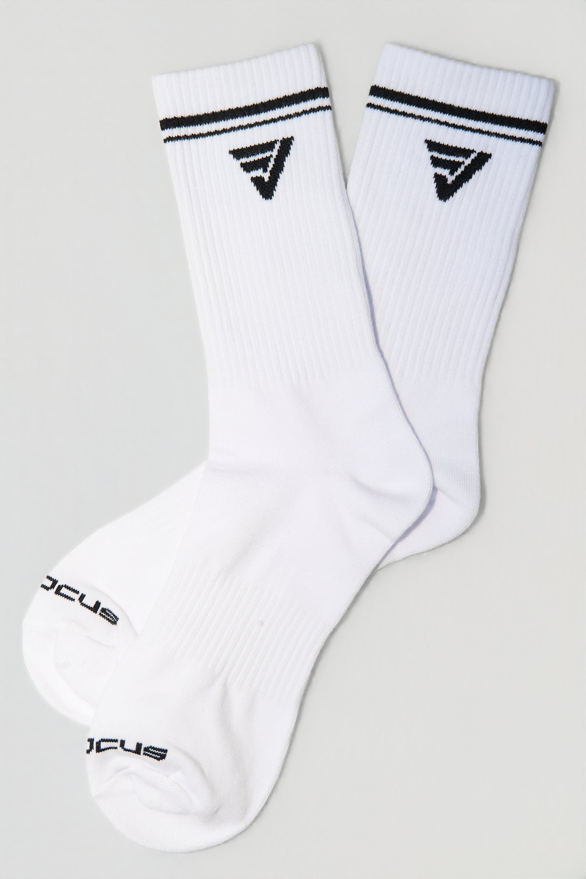 Focus Crew Socks – White, Women's Long Athletic Socks