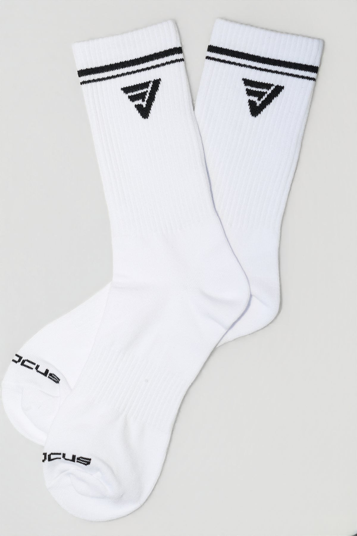 Focus Crew Socks – White, Women's Long Athletic Socks